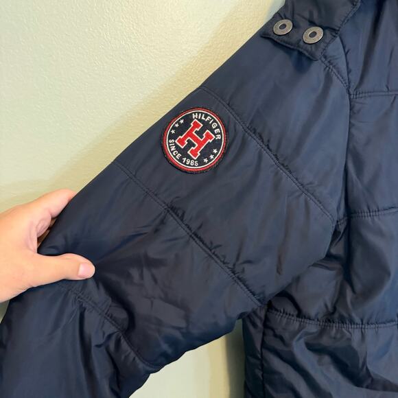 Tommy Hilfiger Jacket Youth Boys XL Blue Puffer Zip Hooded Fleece Lined Outdoor - Picture 6 of 10